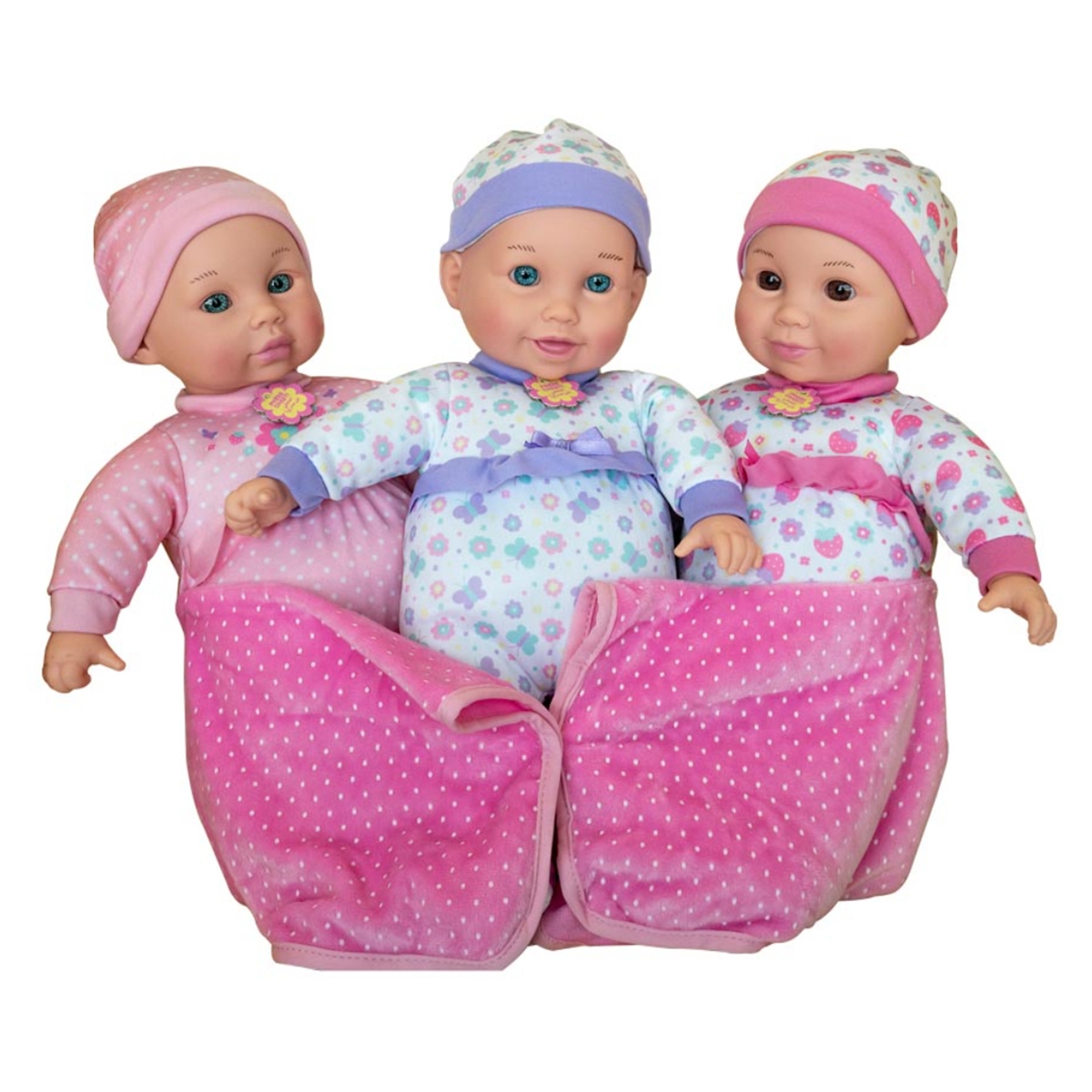Baby Amoura 14" Loveble Triplets Hayati Baby Doll Girls, 3-4 Years, Pack of 3