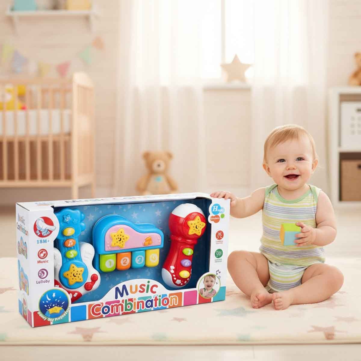 كوس جروب مجموعة آلات موسيقية متنوعة للرضع، من عمر 0 إلى 2 سنة