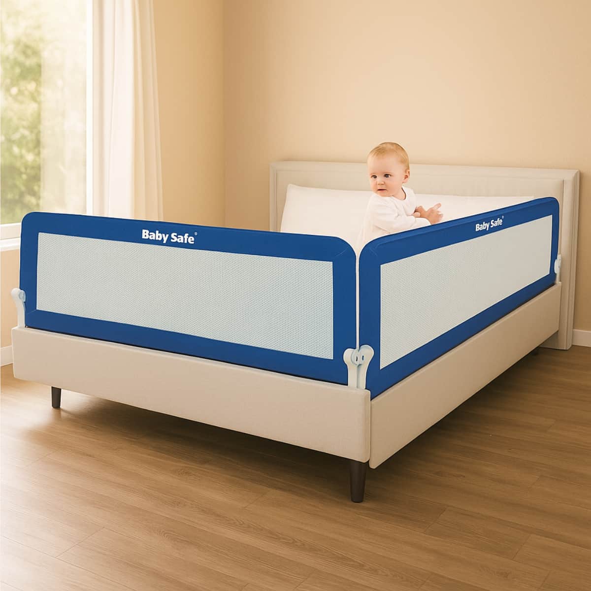 Baby Safe Blue Safety Bed Rail Toddler, 0-2 Years