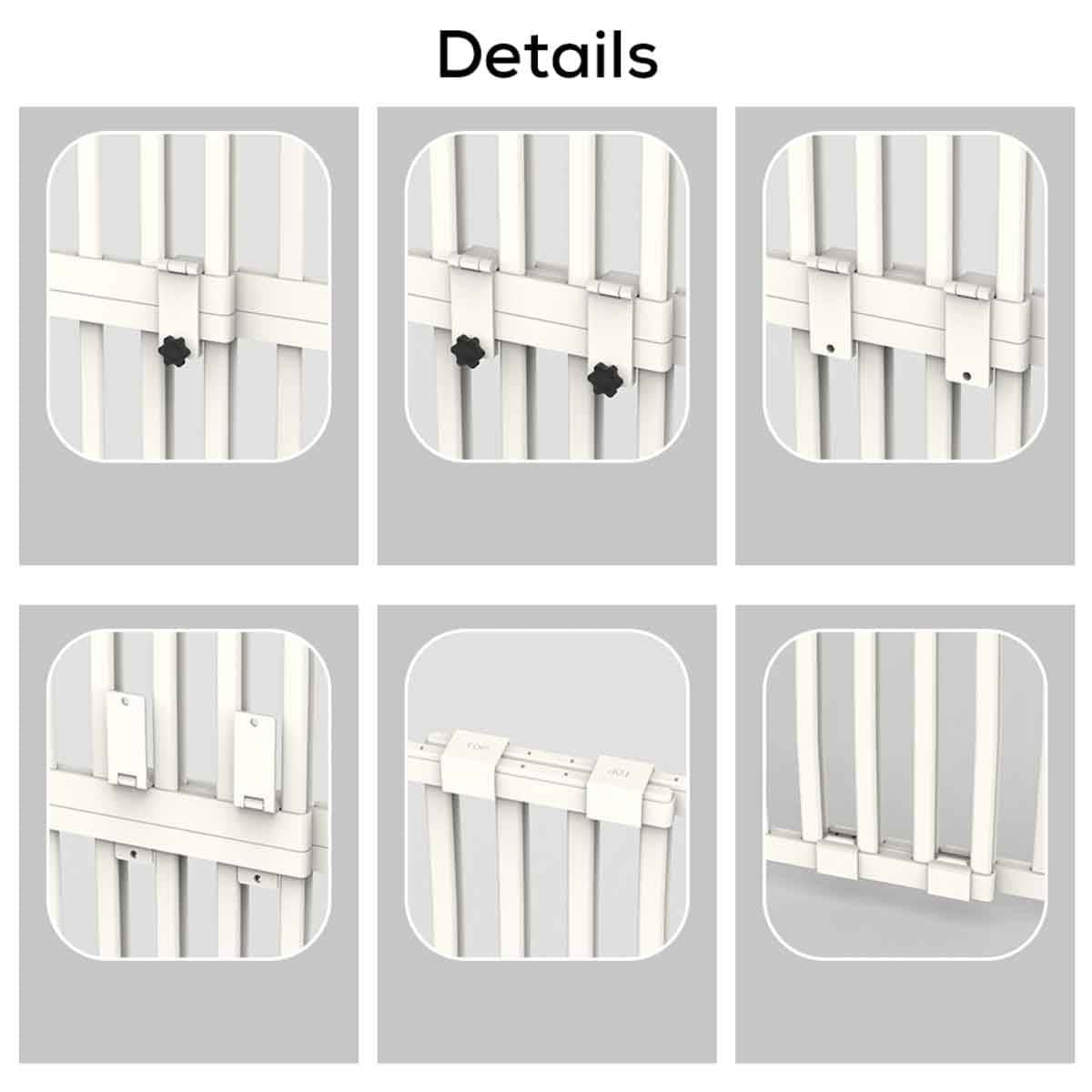 Baby Safe White Gate Extension for Tall Metal Safety Gate