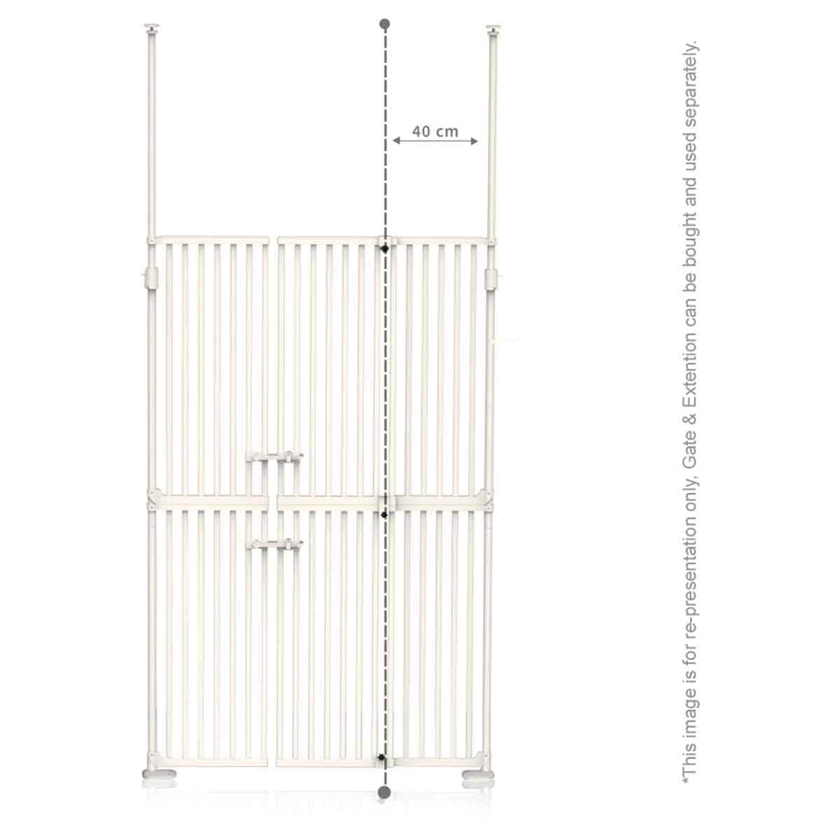 Baby Safe White Gate Extension for Tall Metal Safety Gate