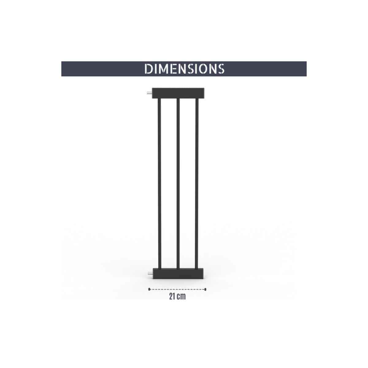 Baby Safe Black Safety Gate with 21cm Extension