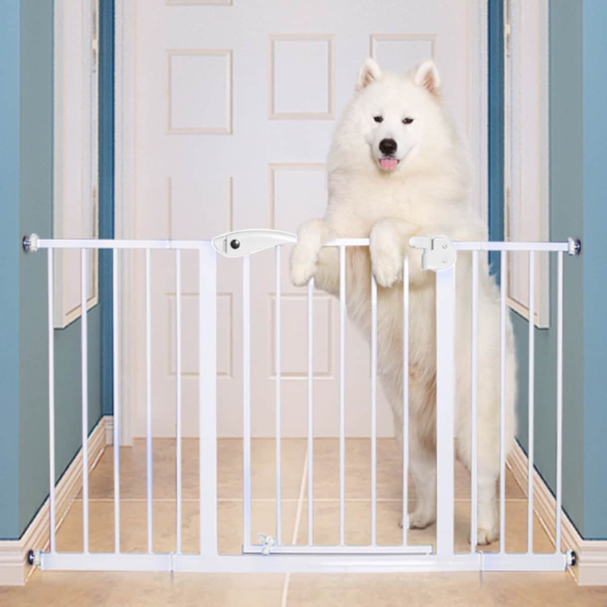 Baby Safe White 10cm LED Light Gate Extension Toddler, 0-2 Years