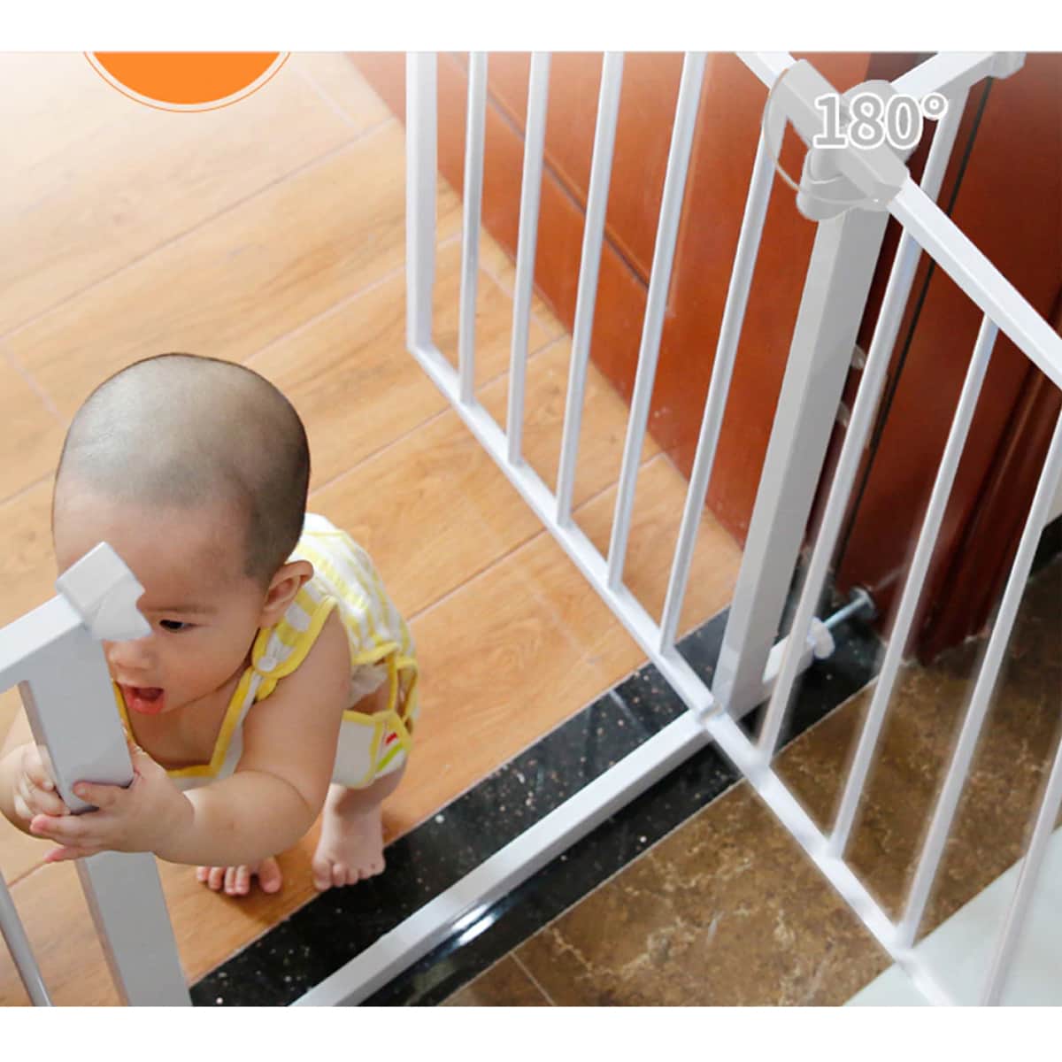 Baby Safe White 10cm LED Light Gate Extension Toddler, 0-2 Years