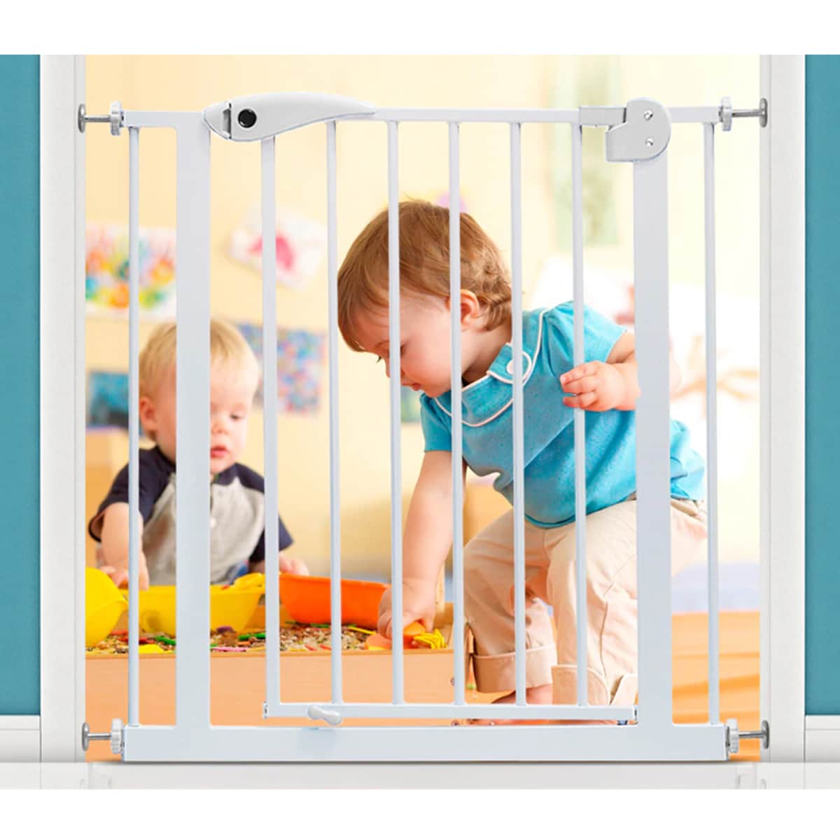 Baby Safe White 10cm LED Light Gate Extension Toddler, 0-2 Years