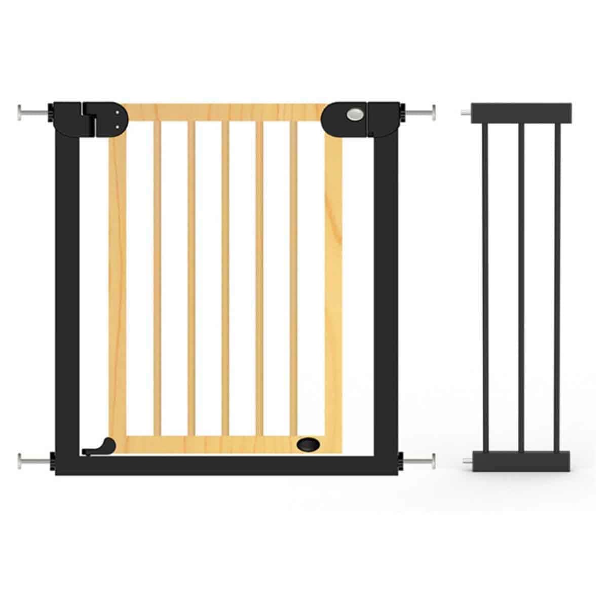 Baby Safe Wooden Safety Gate with 21cm Black Extension