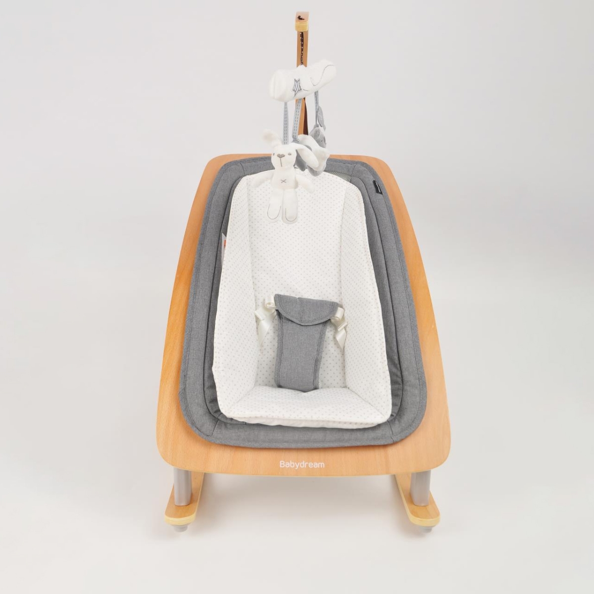 بيبي دريم هزاز مريح خشبي 2 في 1 للأطفال من عمر 0 إلى 2 سنة