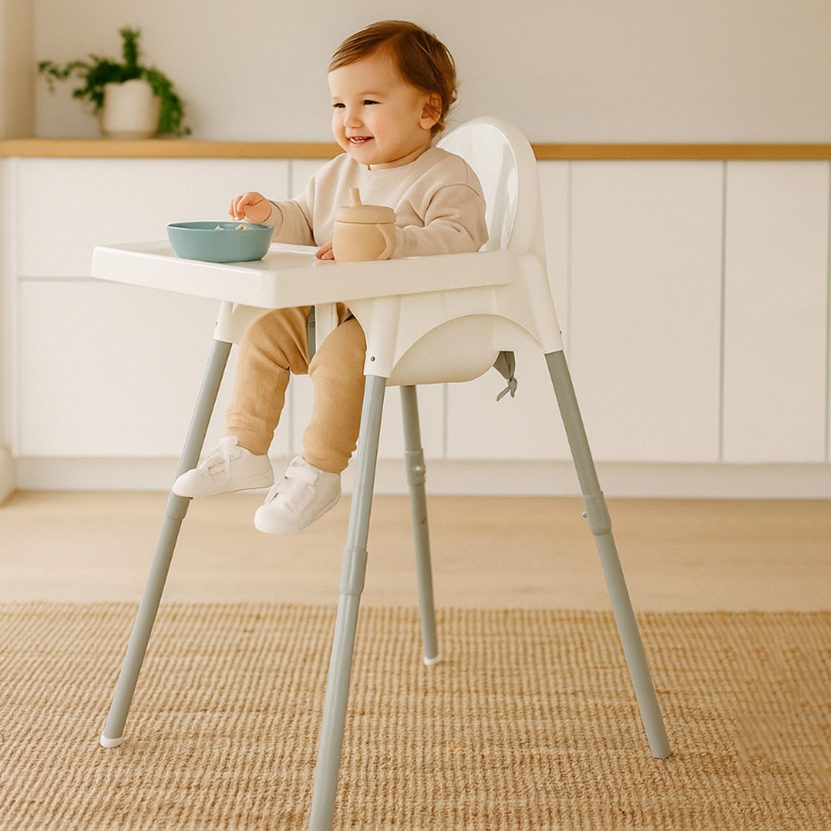 بيبي دريم كرسي طعام بارتفاع قابل للتعديل للأطفال من عمر 0 إلى 2 سنة