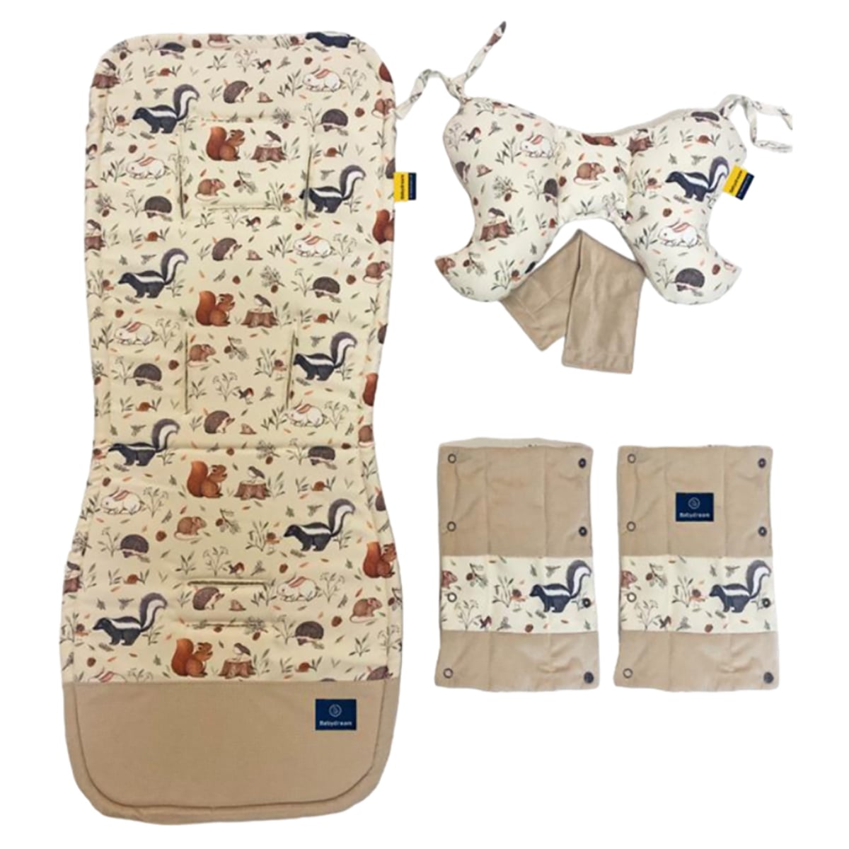 Babydream Double Sided Beige Stroller Pad Toddler, 0-2 Years