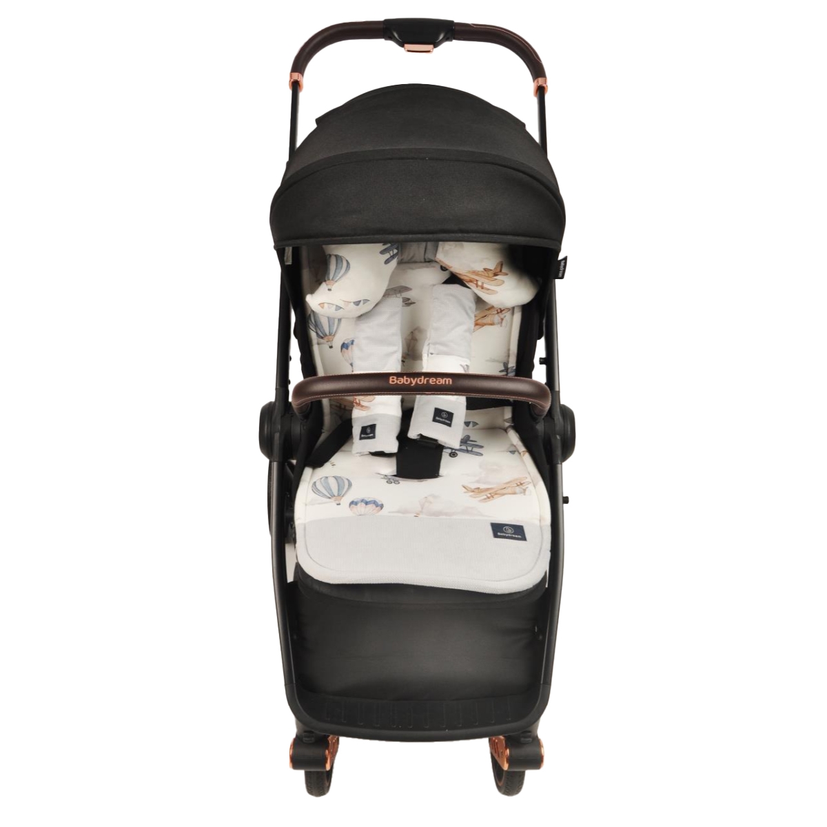 Babydream Double Sided Grey Stroller Pad Toddler, 0-2 Years