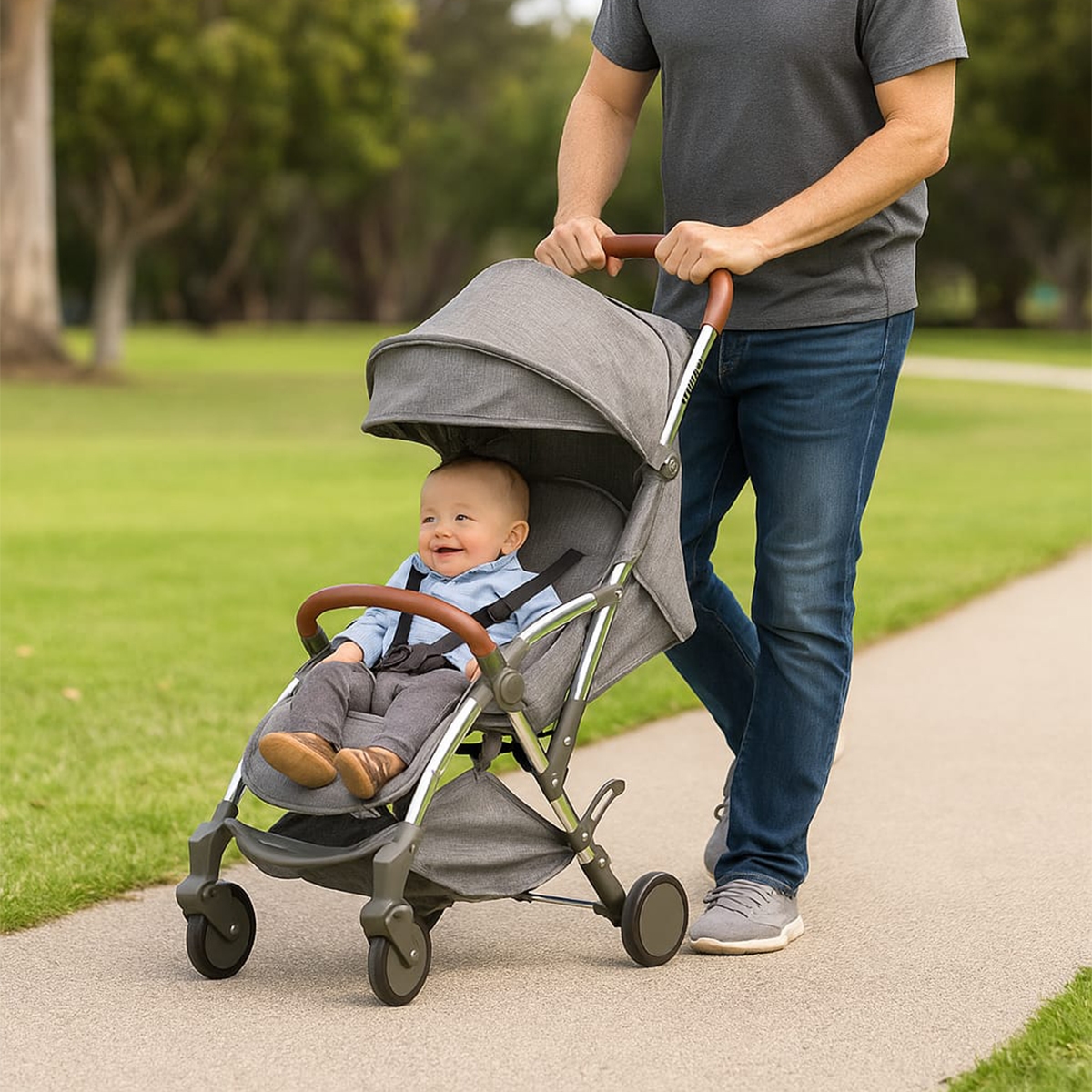 Babydream Foldable Sky Grey Stroller Toddler, 0-2 Years