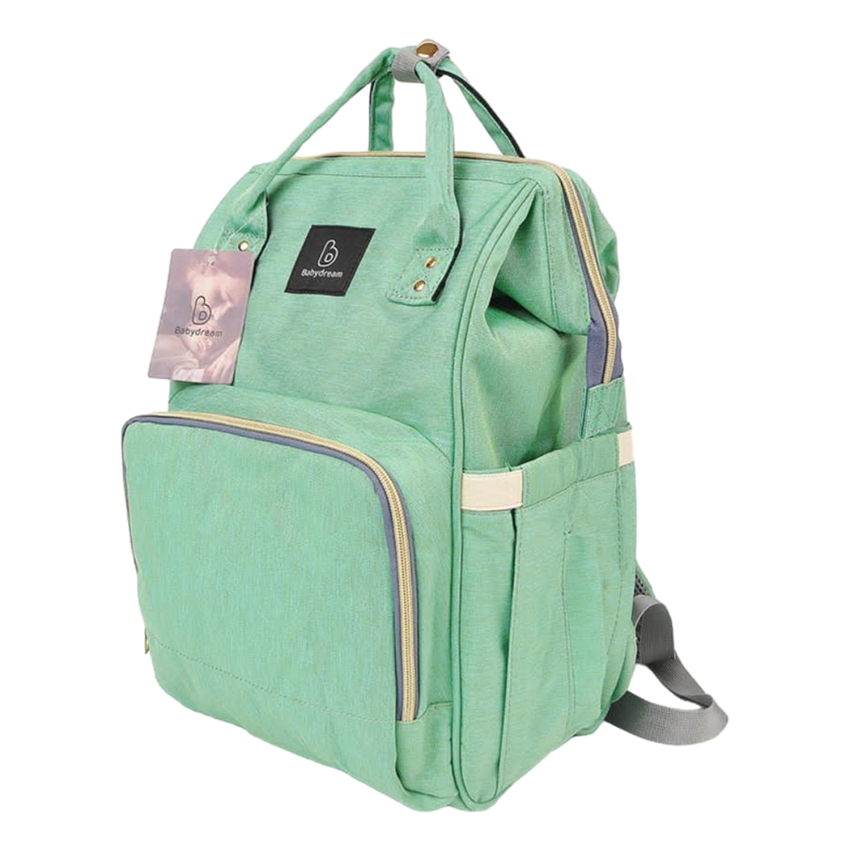 بيبي دريم حقيبة حفاضات خضراء للجنسين من عمر 13 سنة فما فوق