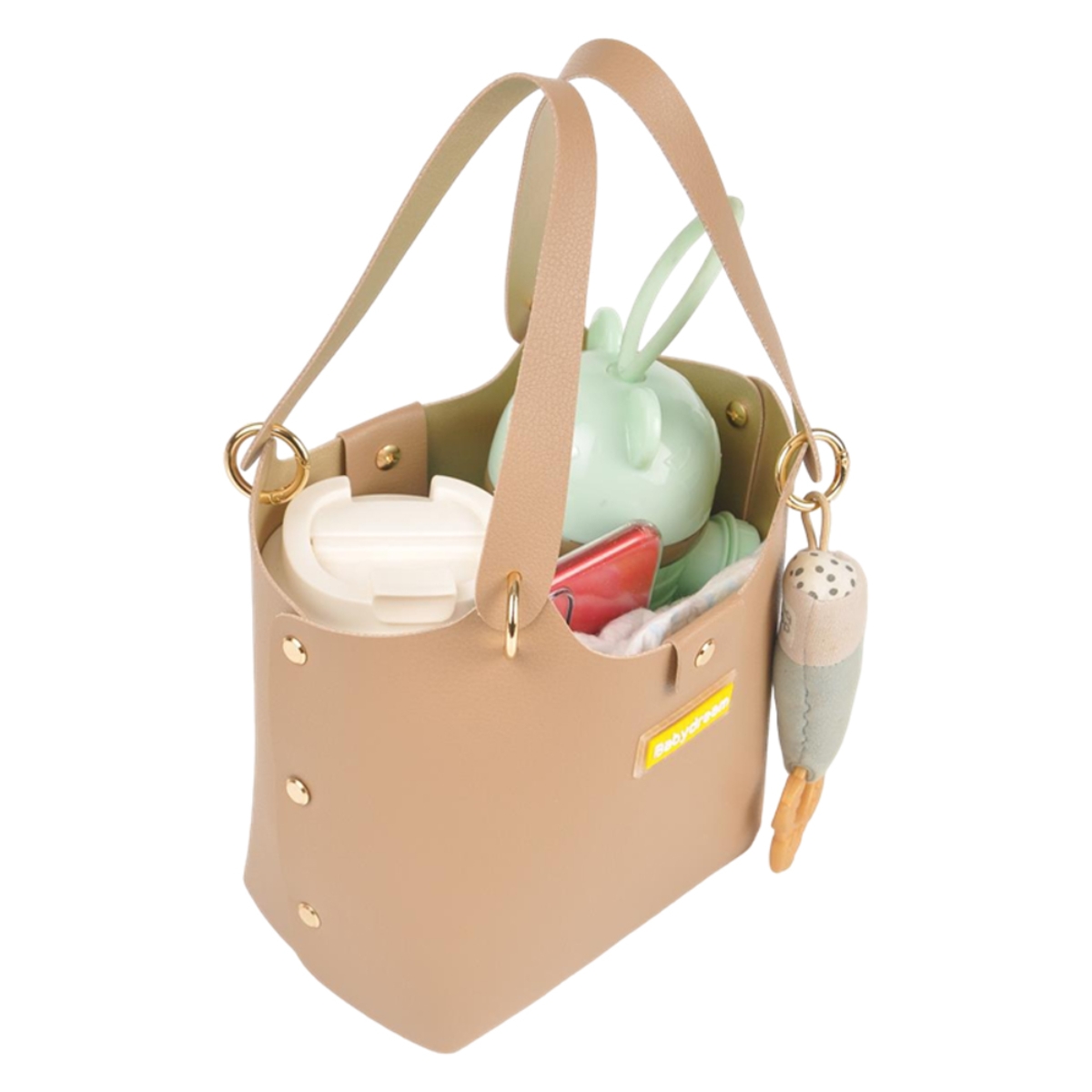 Babydream Leather Beige Diaper Handbag Unisex, 13+ Years
