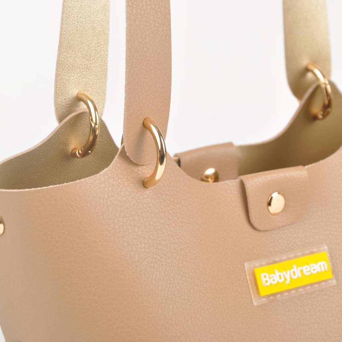 Babydream Leather Beige Diaper Handbag Unisex, 13+ Years