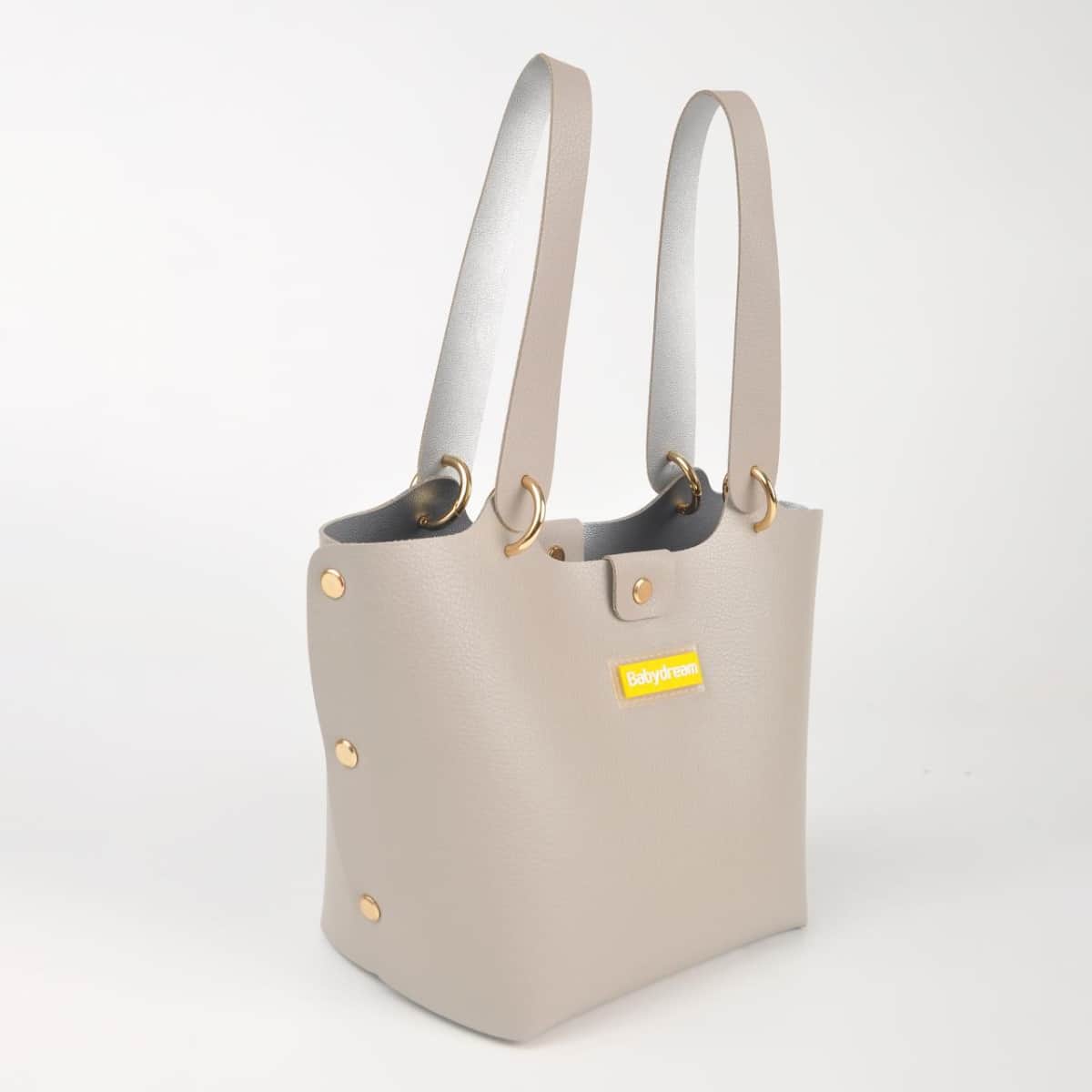 Babydream Leather Grey Diaper Handbag Unisex, 13+ Years