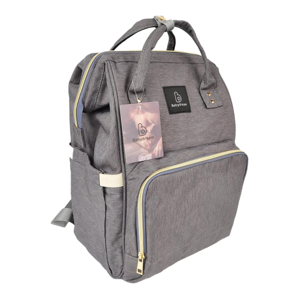 بيبي دريم حقيبة حفاضات متعددة الاستخدامات للأطفال، رمادي، عمر 0 إلى 2 سنة