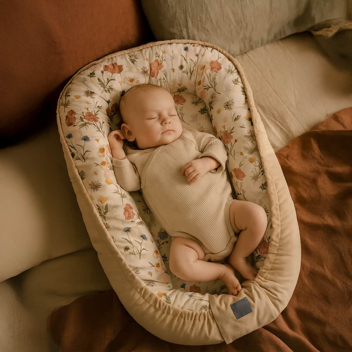 Babydream Portable Beige Bassinet and Sleeping Pod Toddler, 0-2 Years