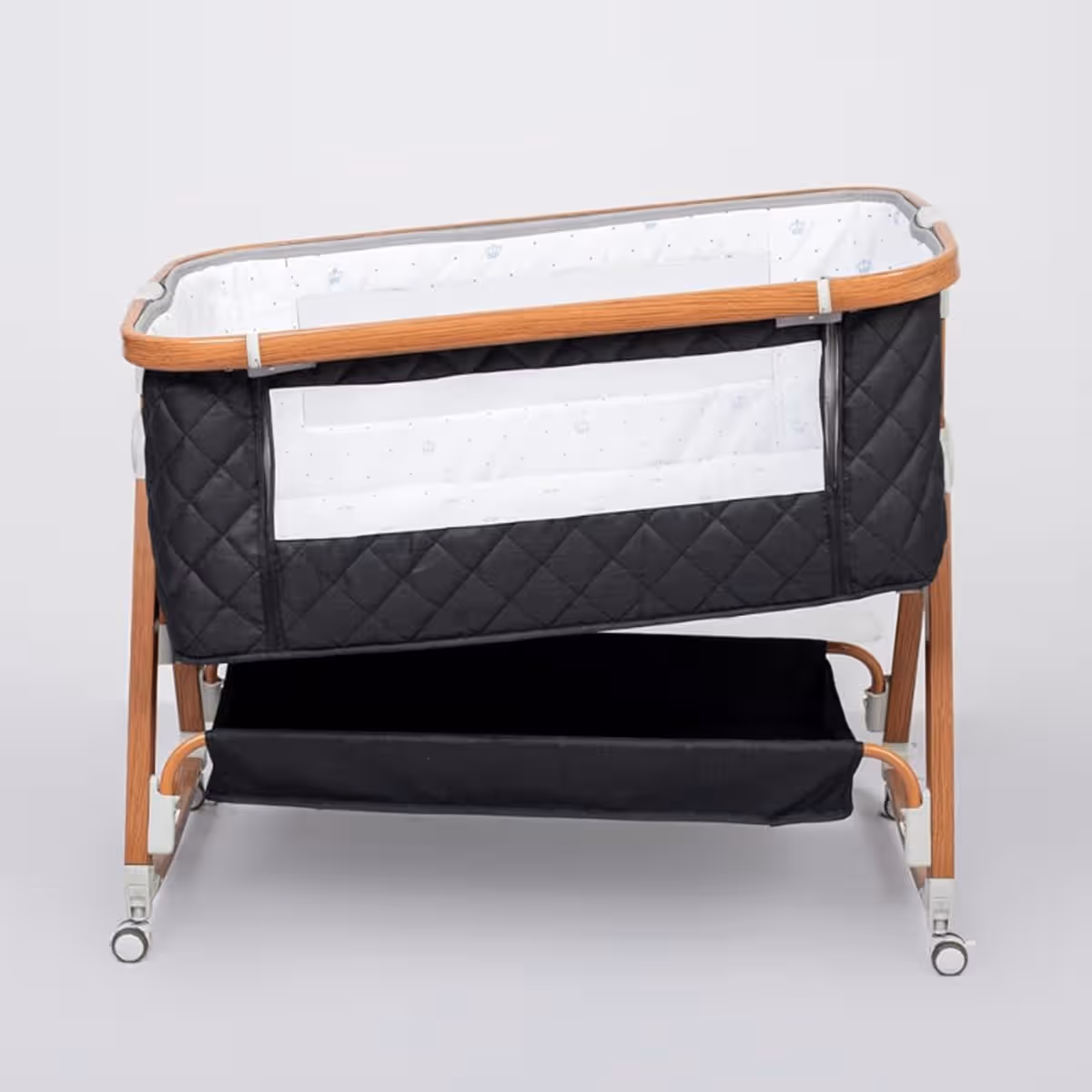 BabyDream Portable Deluxe 6-Level Adjustable Height Crib Toddler, 0-2 Years