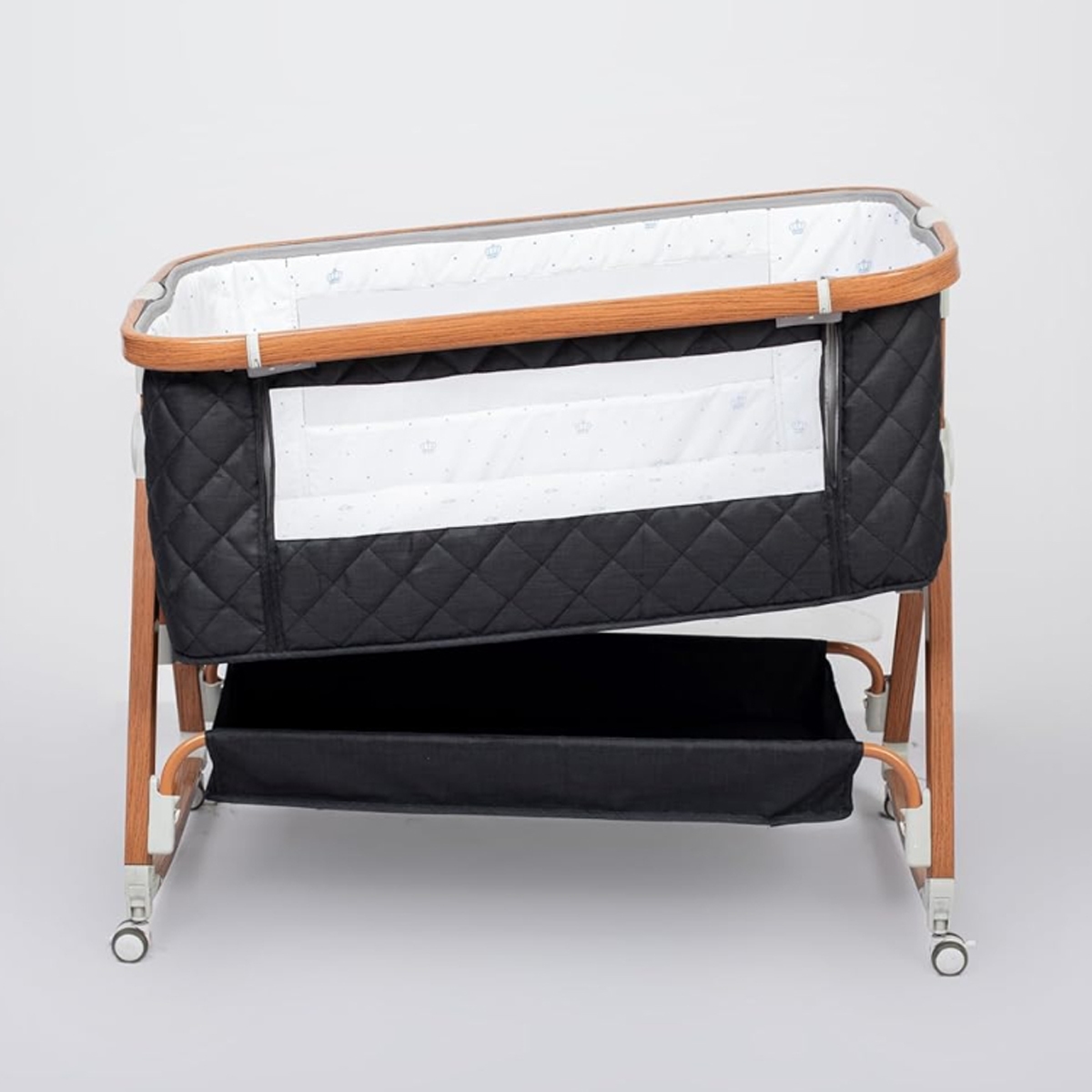 BabyDream Portable Deluxe 6-Level Adjustable Height Crib Toddler, 0-2 Years