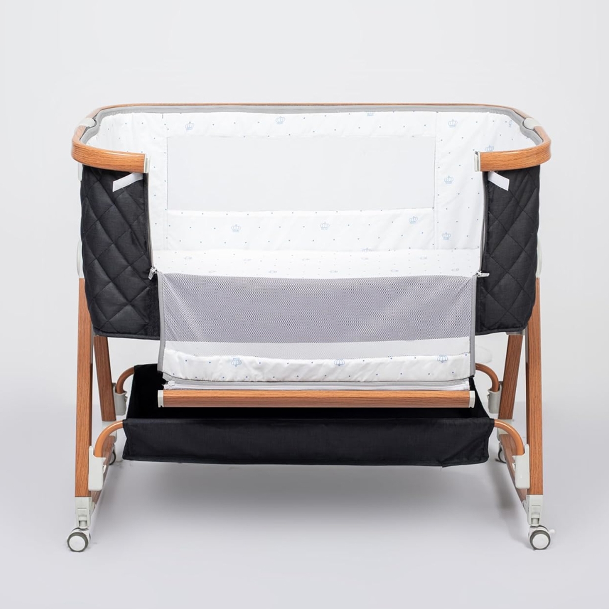 BabyDream Portable Deluxe 6-Level Adjustable Height Crib Toddler, 0-2 Years