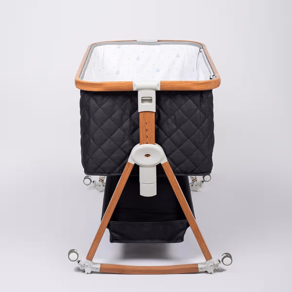 BabyDream Portable Deluxe 6-Level Adjustable Height Crib Toddler, 0-2 Years