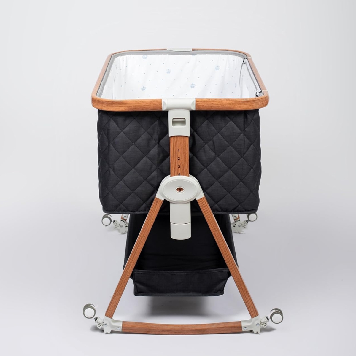 BabyDream Portable Deluxe 6-Level Adjustable Height Crib Toddler, 0-2 Years