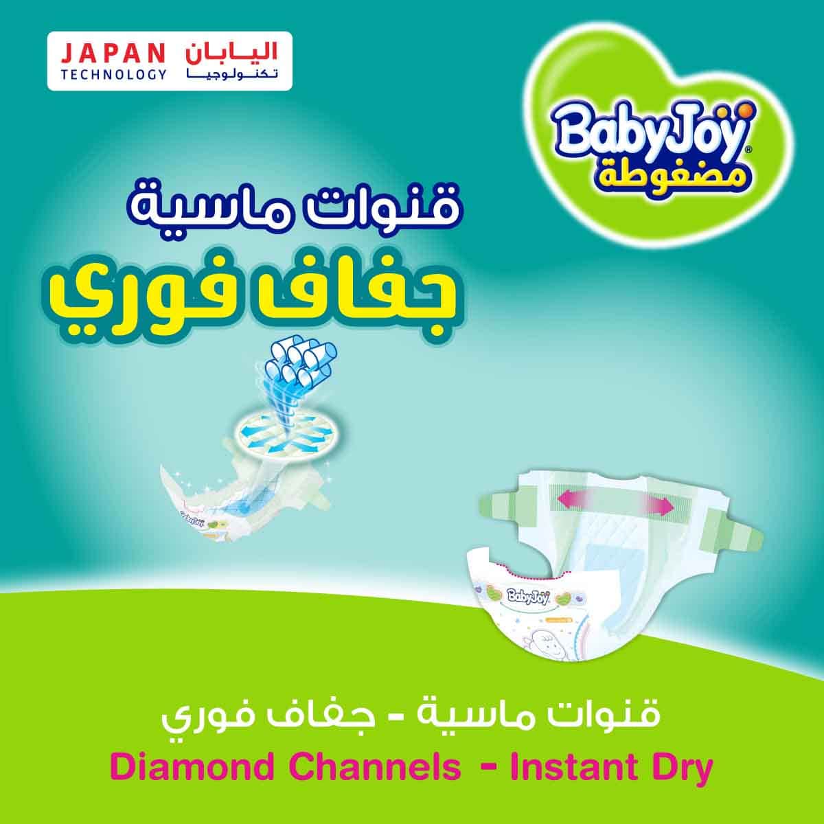 BabyJoy 68-Piece Size 1 Newborn 0-4 kg 2X Compressed Diamond Pad Diapers