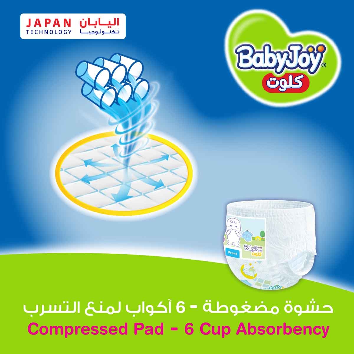 BabyJoy 48-Piece Size 3 Medium 6-12 kg Compressed Culotte Pants Diapers