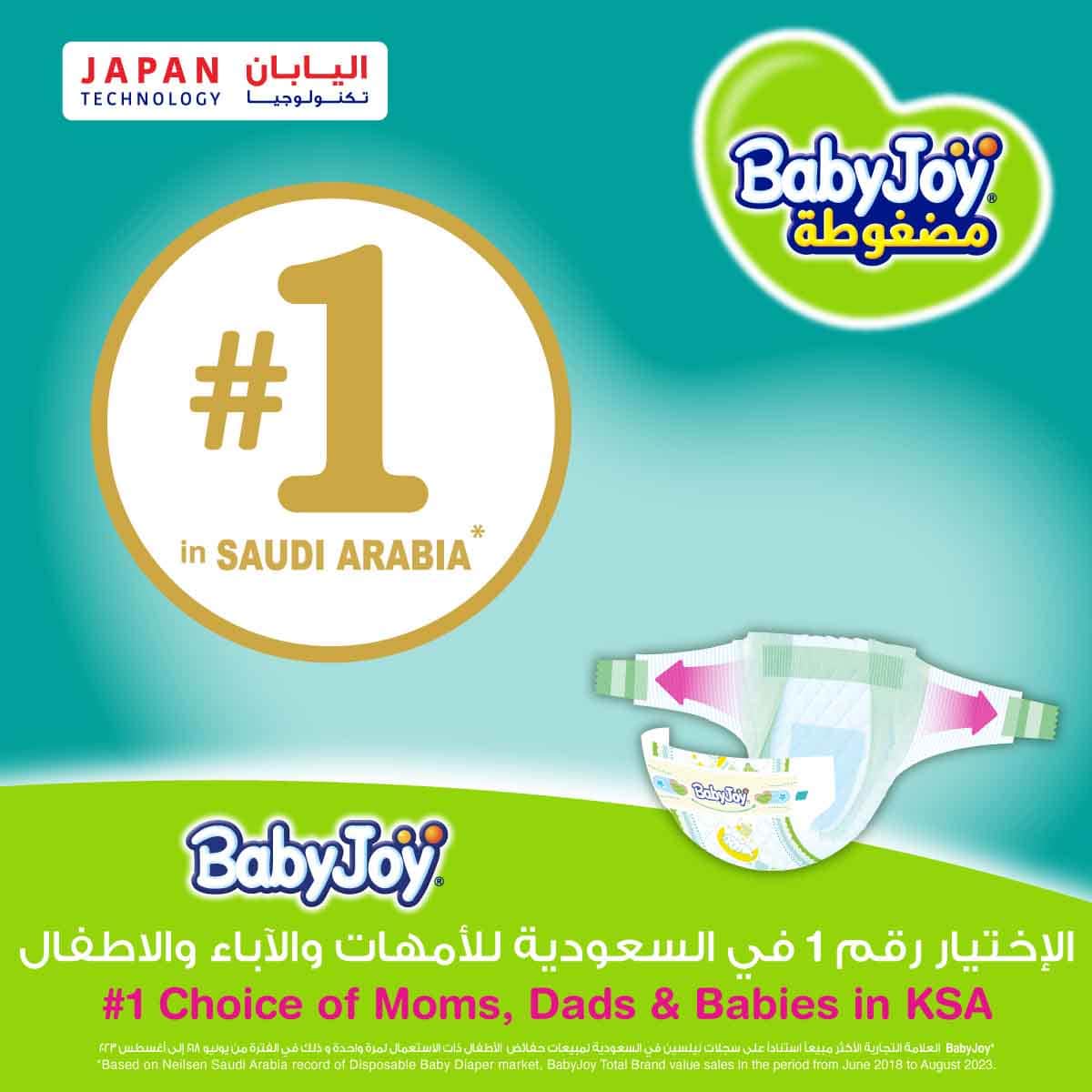 BabyJoy 68-Piece Size 3 Medium 6-12 kg Compressed Diamond Pad Diapers
