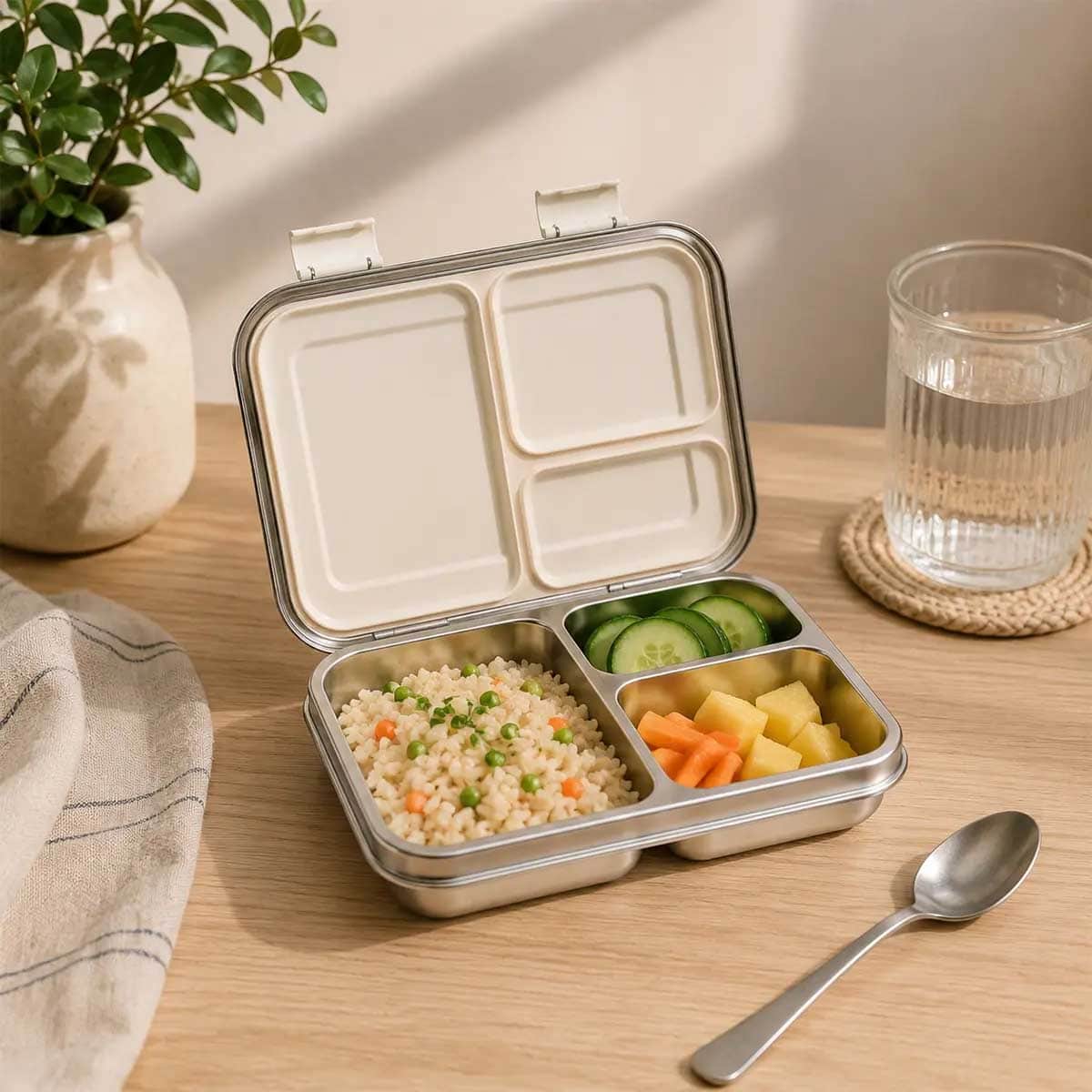 Bamboo Bark 1030ml Stainless Steel Bento Lunch Box