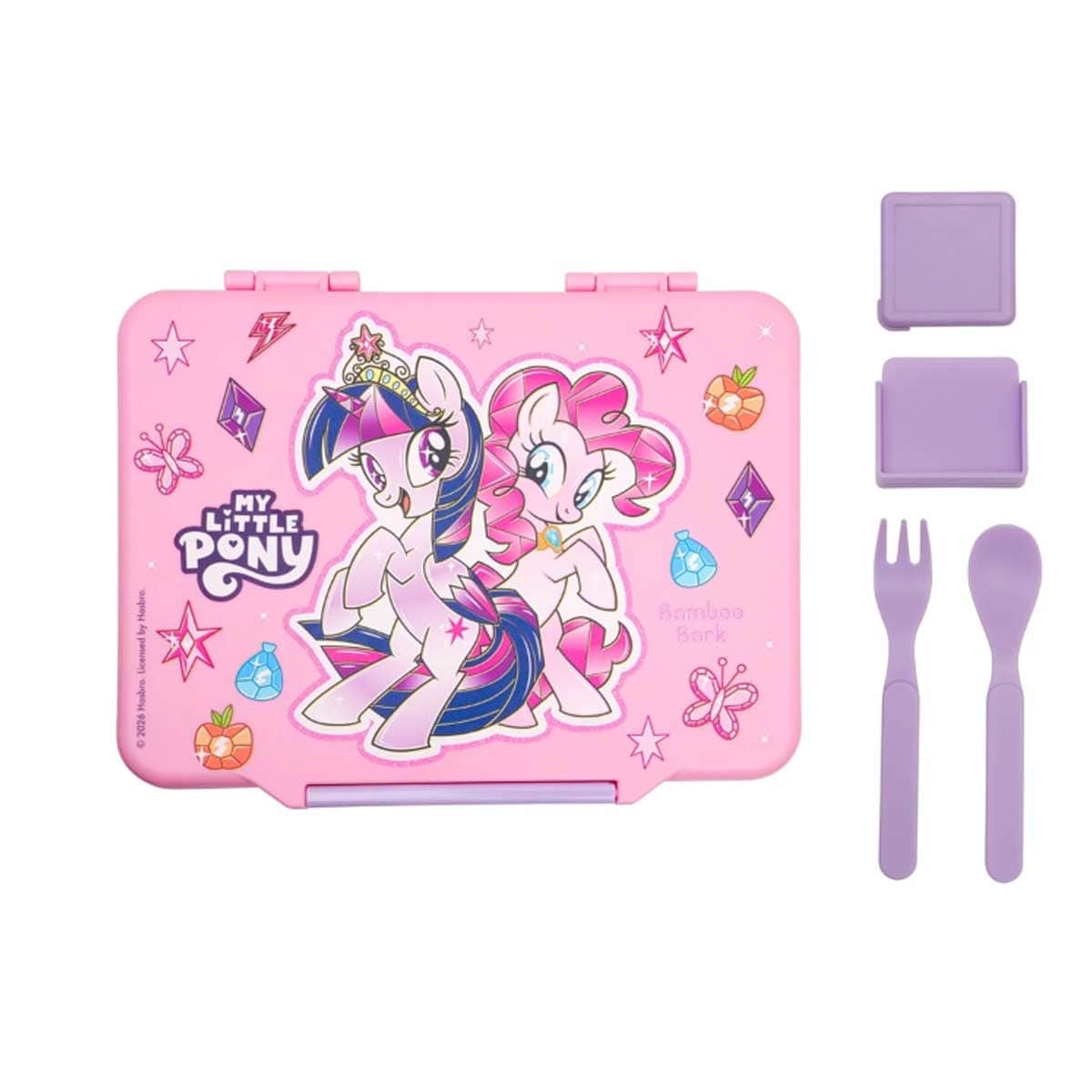 Bamboo Bark 1300ml My Little Pony 5-Compartment Bento Lunch Box with Cutlery