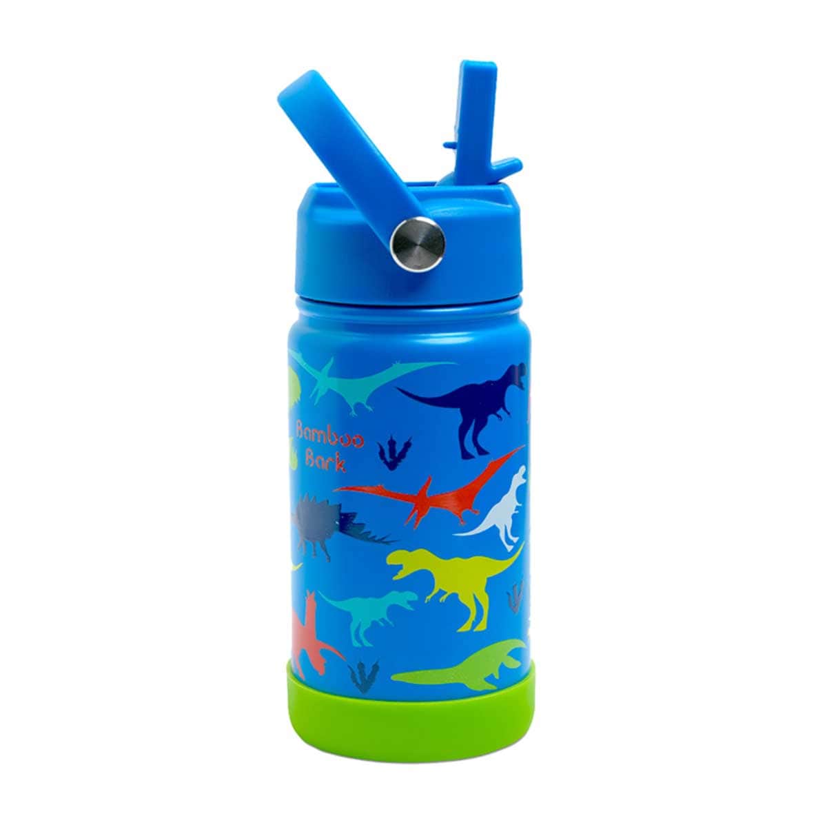 Bamboo Bark 350ml Blue Dino Insulated Stainless Steel Water Bottle
