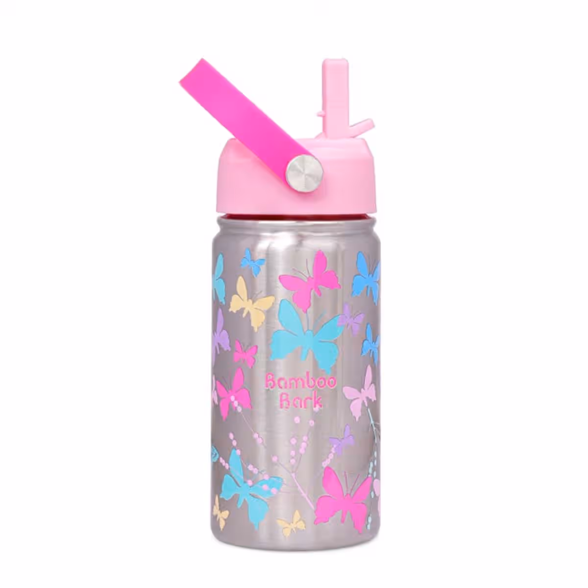 Bamboo Bark 400ml Butterfly Insulated Stainless Steel Water Bottle