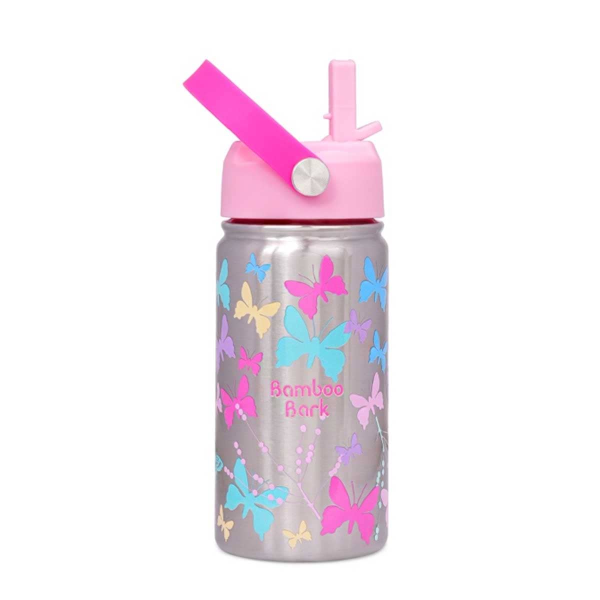 Bamboo Bark 400ml Butterfly Insulated Stainless Steel Water Bottle