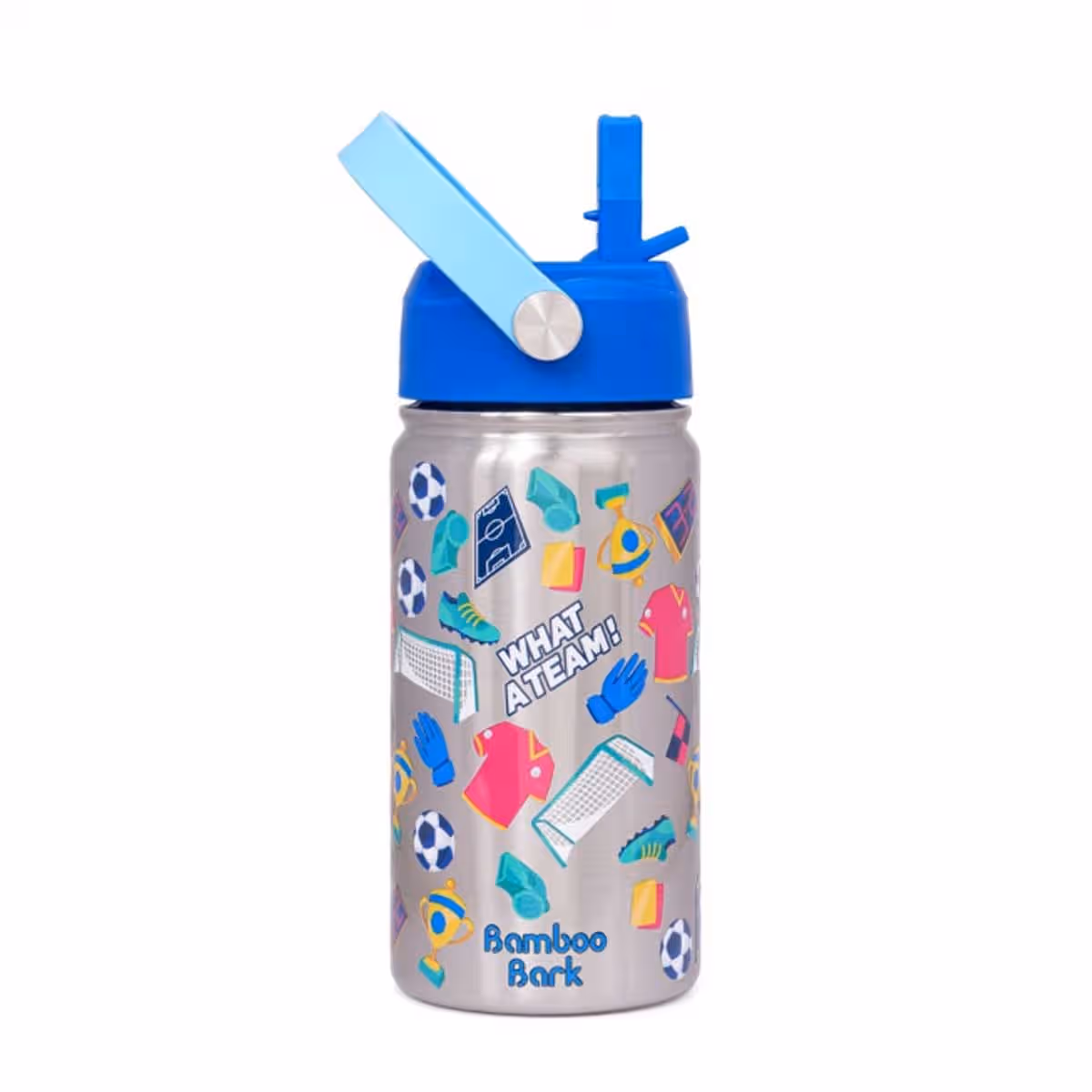Bamboo Bark 400ml Soccer Insulated Stainless Steel Water Bottle