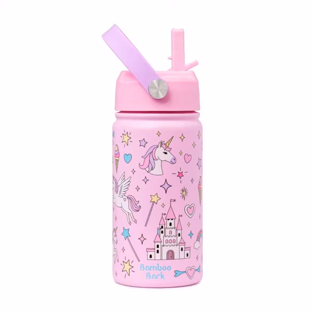 Bamboo Bark 400ml Unicorn Insulated Stainless Steel Water Bottle