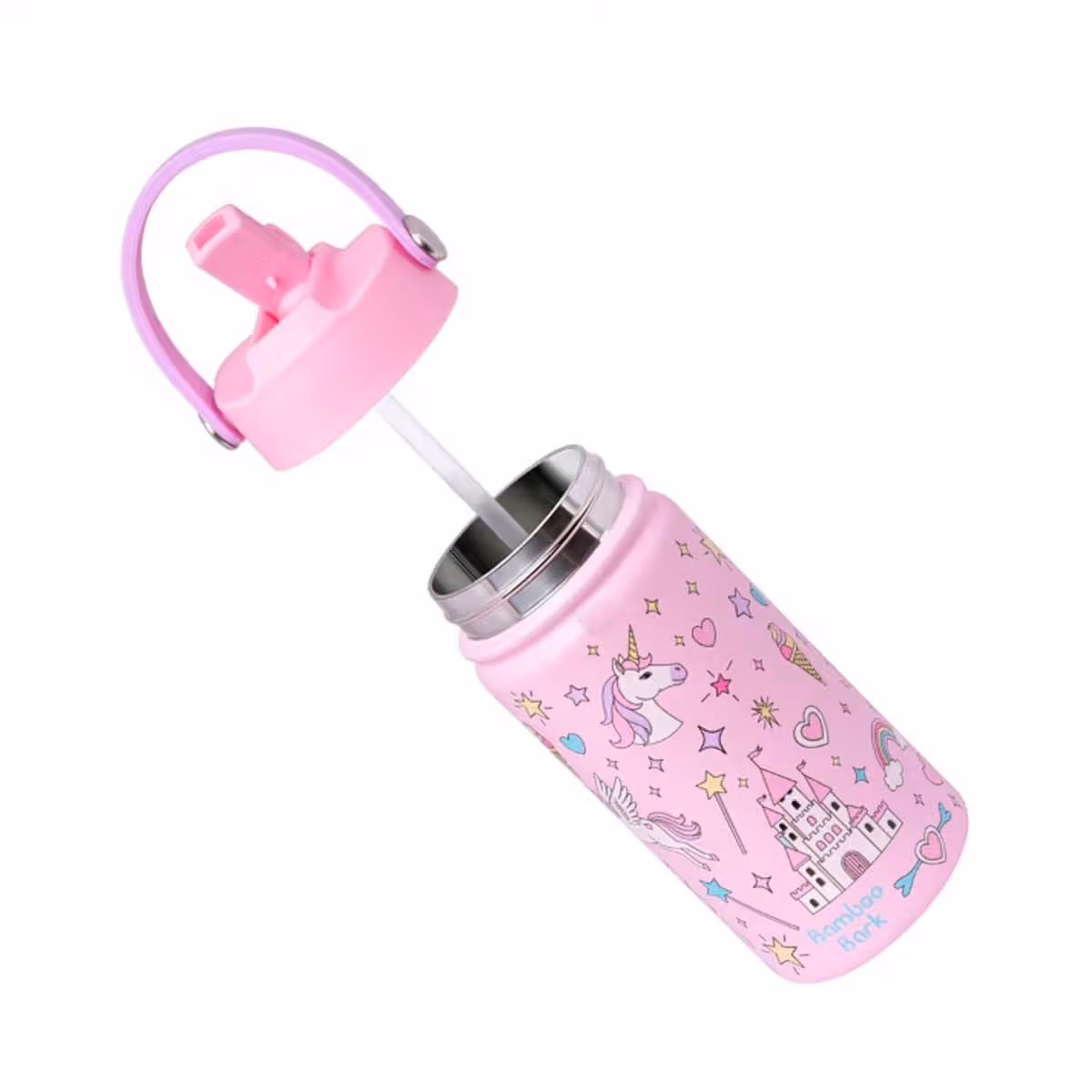 Bamboo Bark 400ml Unicorn Insulated Stainless Steel Water Bottle