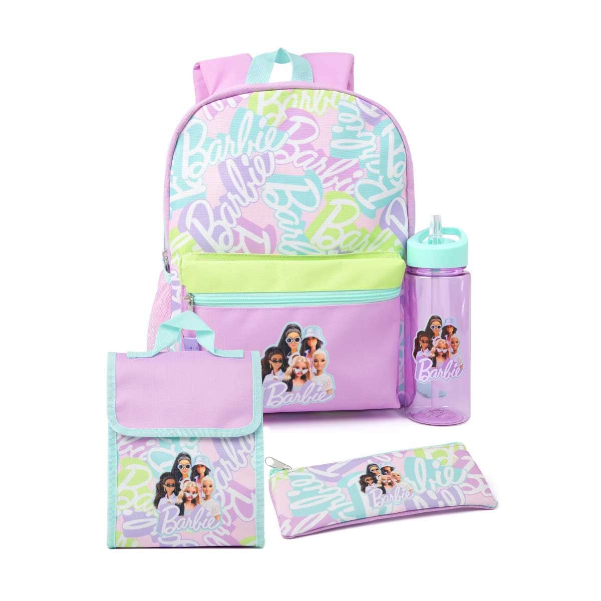 Bamboo Bark 4-Piece Barbie Girls Purpleed Backpack Set