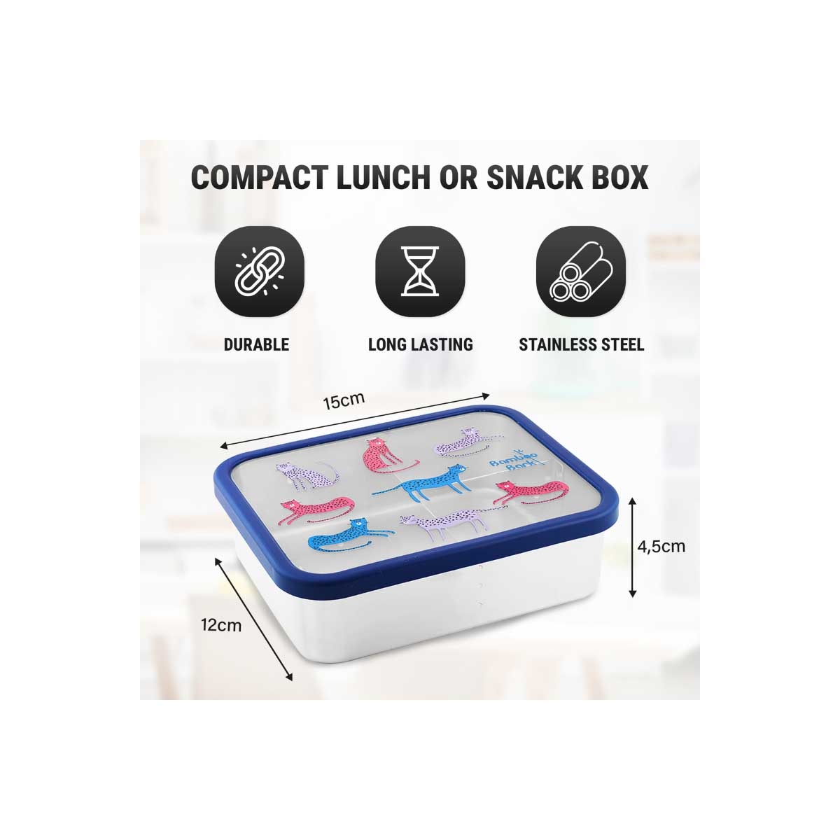 Bamboo Bark 700ml Stainless Steel Bento Lunch Box