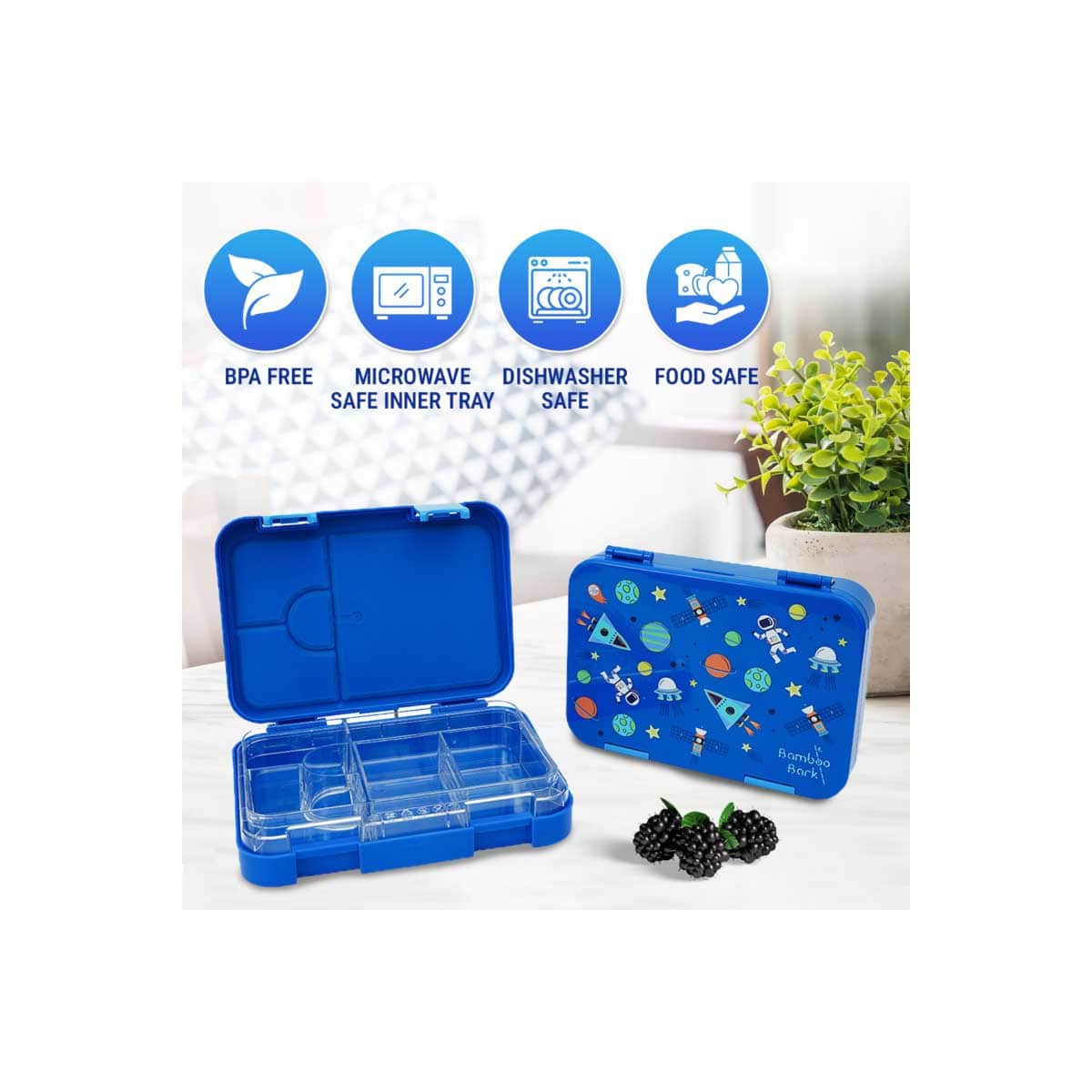 Bamboo Bark 760ml Astronaut Tritan Bento Lunch Box