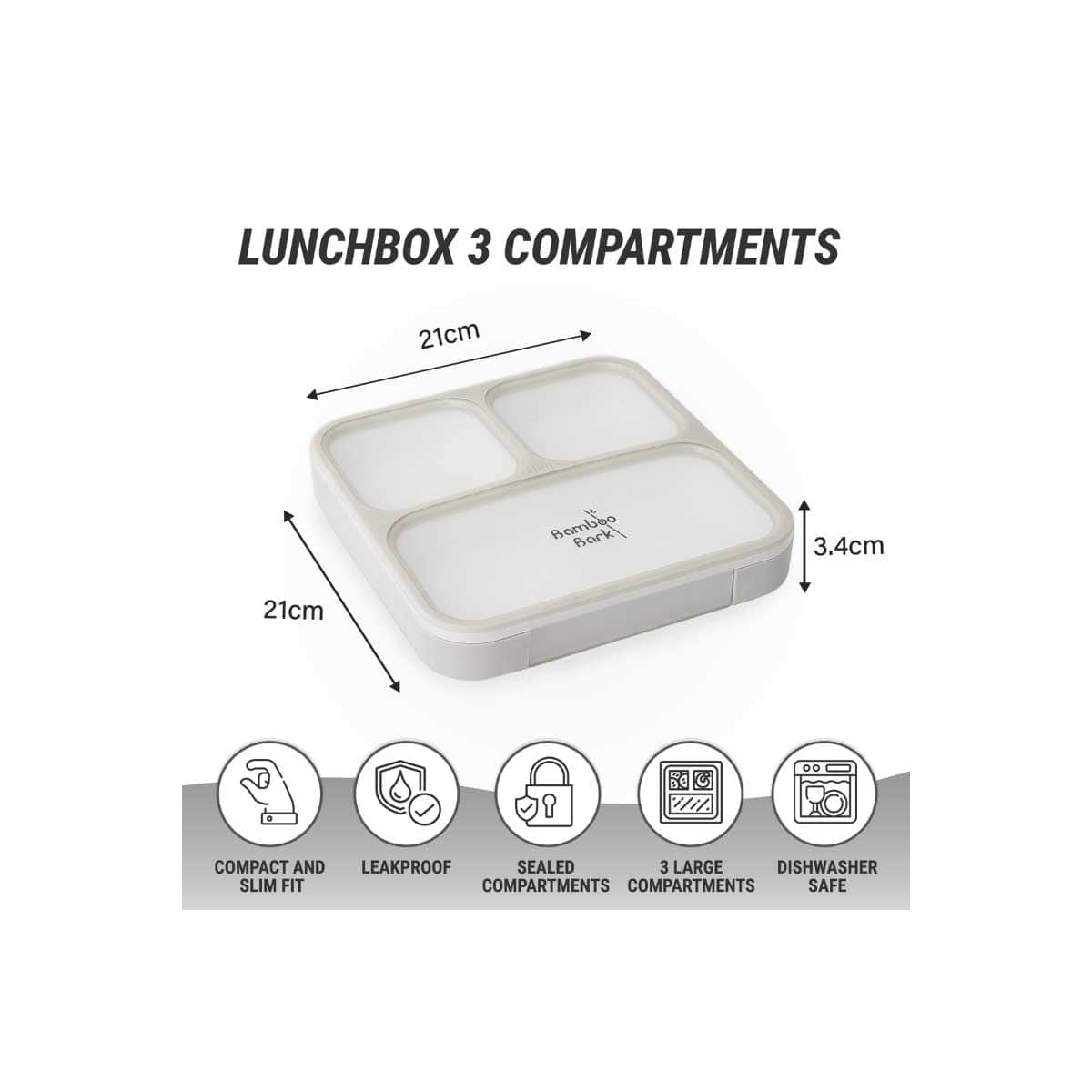 Bamboo Bark 800ml Large Bento Lunch Box