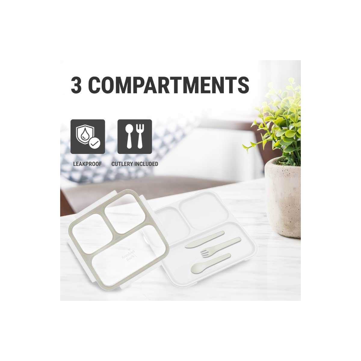 Bamboo Bark 800ml Large Bento Lunch Box