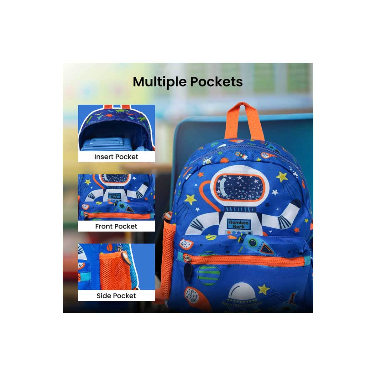Bamboo Bark Astronaut Insulated Kids Backpack