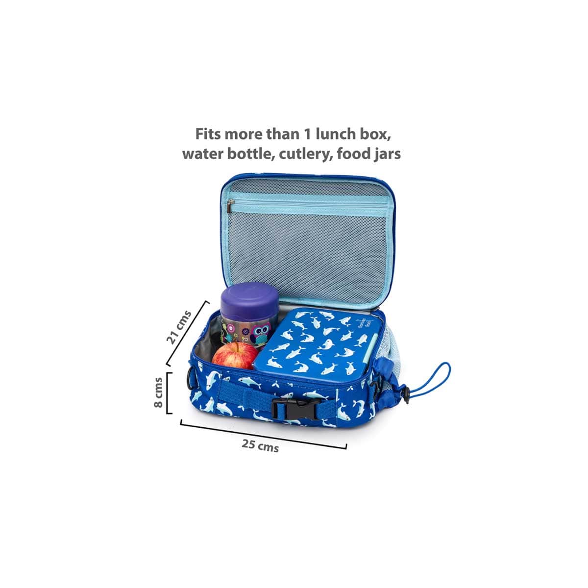 Bamboo Bark Blue 3-Way Insulated Lunch Bag