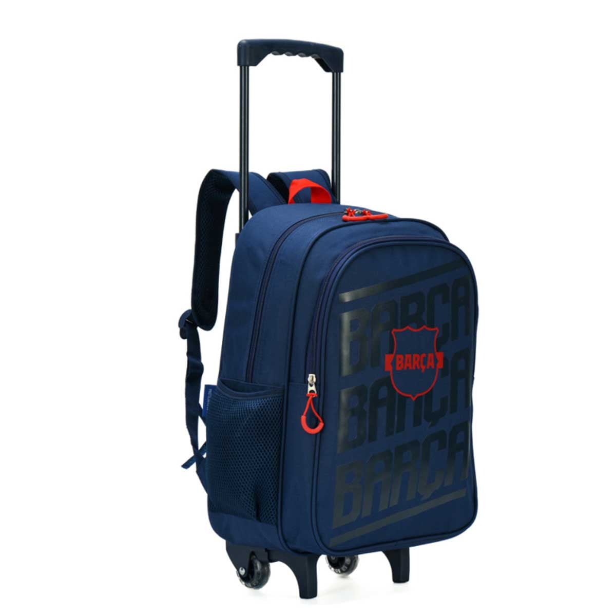 Bamboo Bark FC Barcelona Trolley Backpack with Lunch Bag & Pencil Case Set