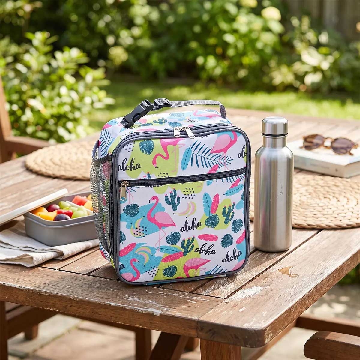 Bamboo Bark Insulated Lunch Bag