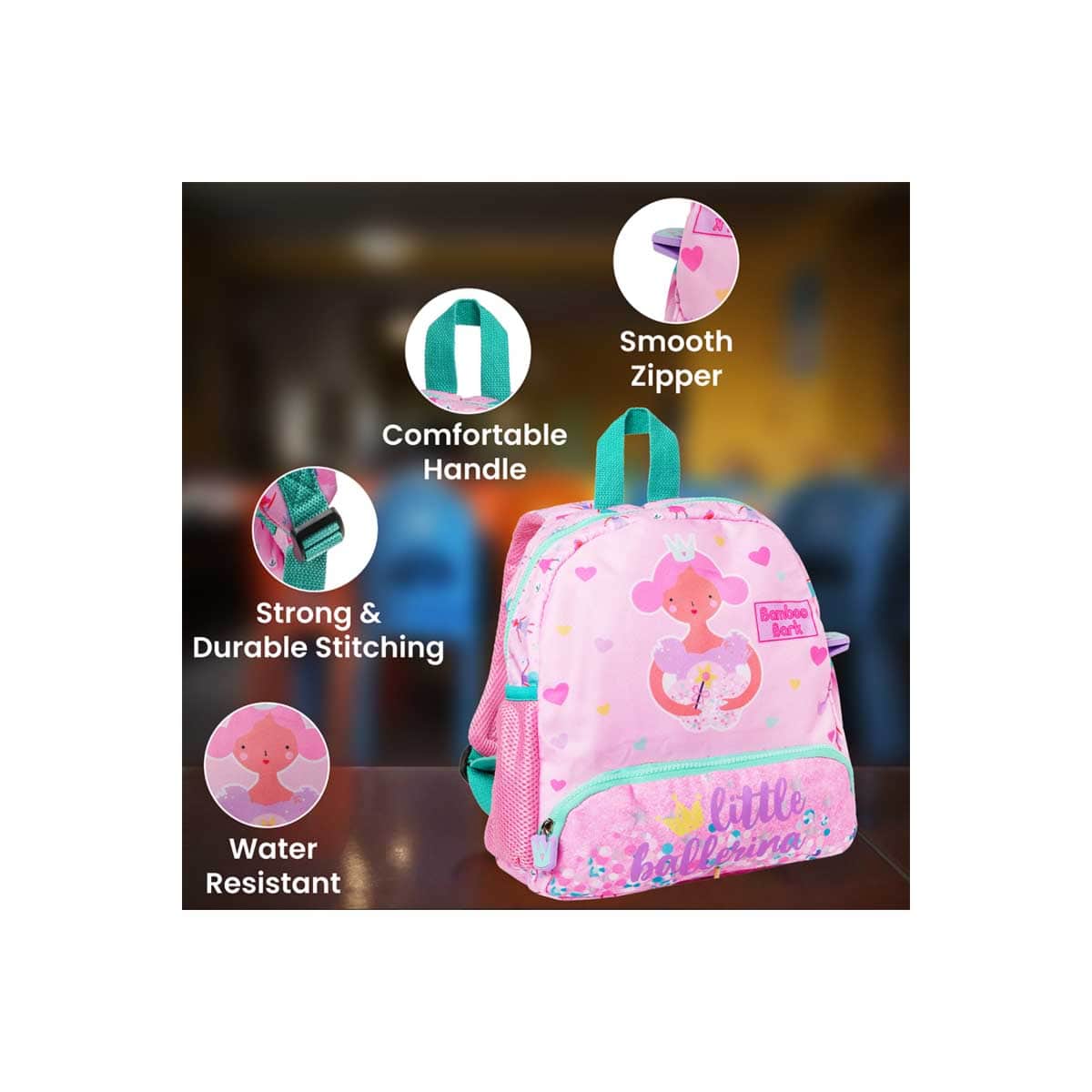 Bamboo Bark Little Ballerina Insulated Kids Backpack