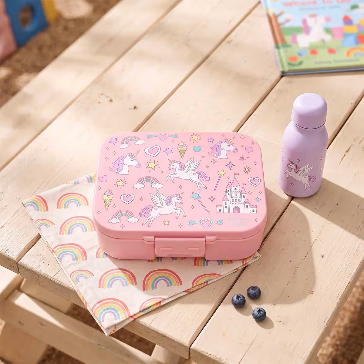 Bamboo Bark Unicorn Stainless Steel Bento Lunch Box