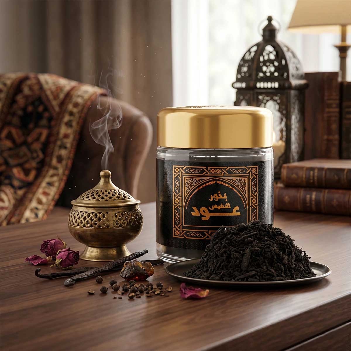 بنفه للعود النفيس بخور للجنسين