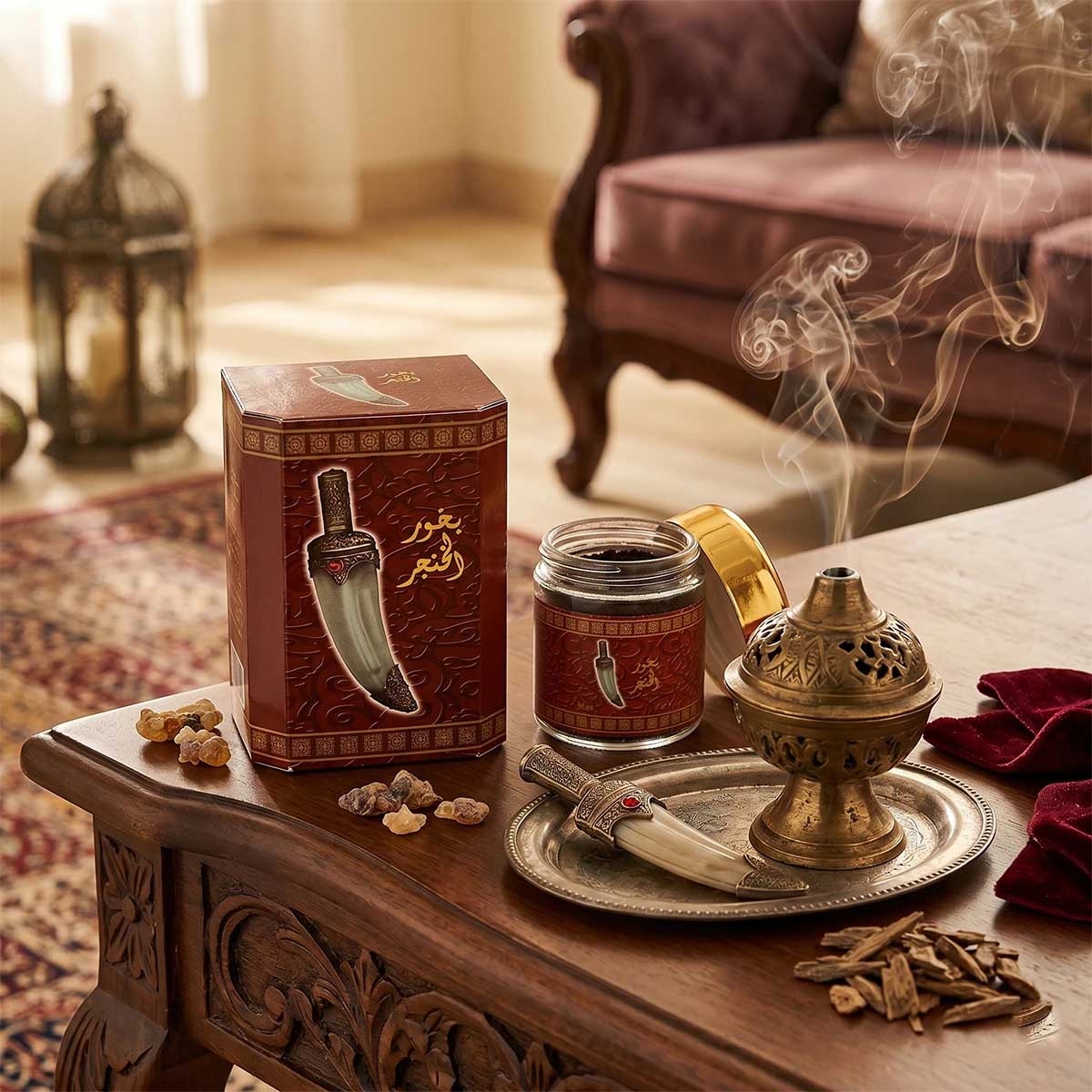 بنفه للعود خنجر بخور للجنسين